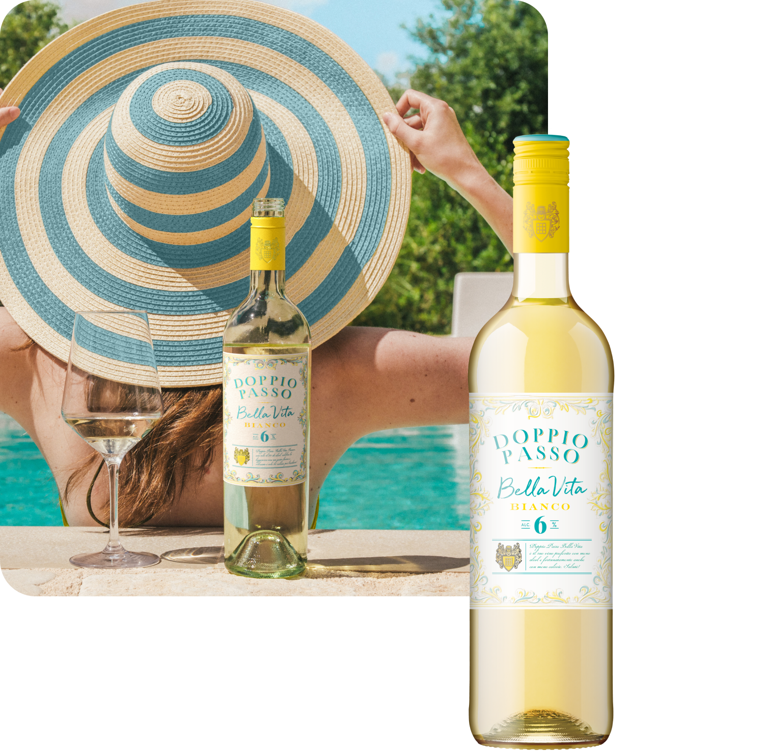 Bella Vita Bianco, savored by the pool.