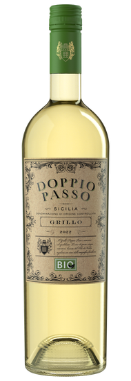 Flasche Grillo Bio Doppio Passo, frisch und nachhaltig.