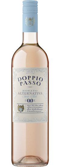 Bottiglia di Rosato Alternativa analcolico Doppio Passo.